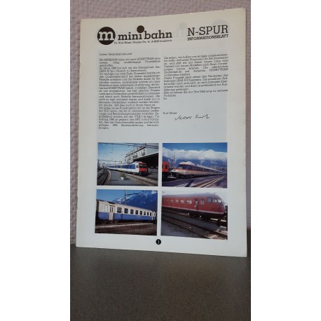 M Minibahn N-Spur informatieblad