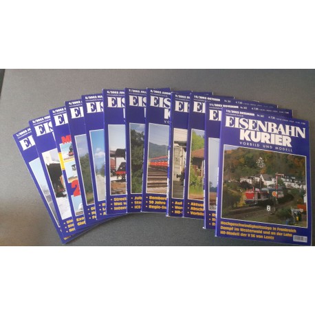 Eisenbahn Kurier - Ek-Verlag Complete jaartal 2002 12 nummers