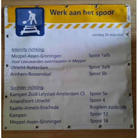 Spoorweg mededeling "Werk aan het Spoor"
