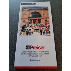 Preiser handbemalte Miniaturfiguren für Modelleisenbahnanlagen und Dioramen. H0 / Masstab 1:87