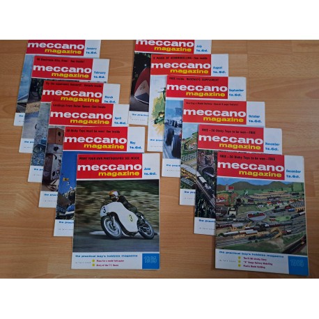Meccano Magazin 12 losse nummers 1965