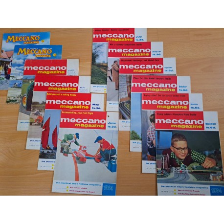 Meccano Magazin 12 losse nummers 1964